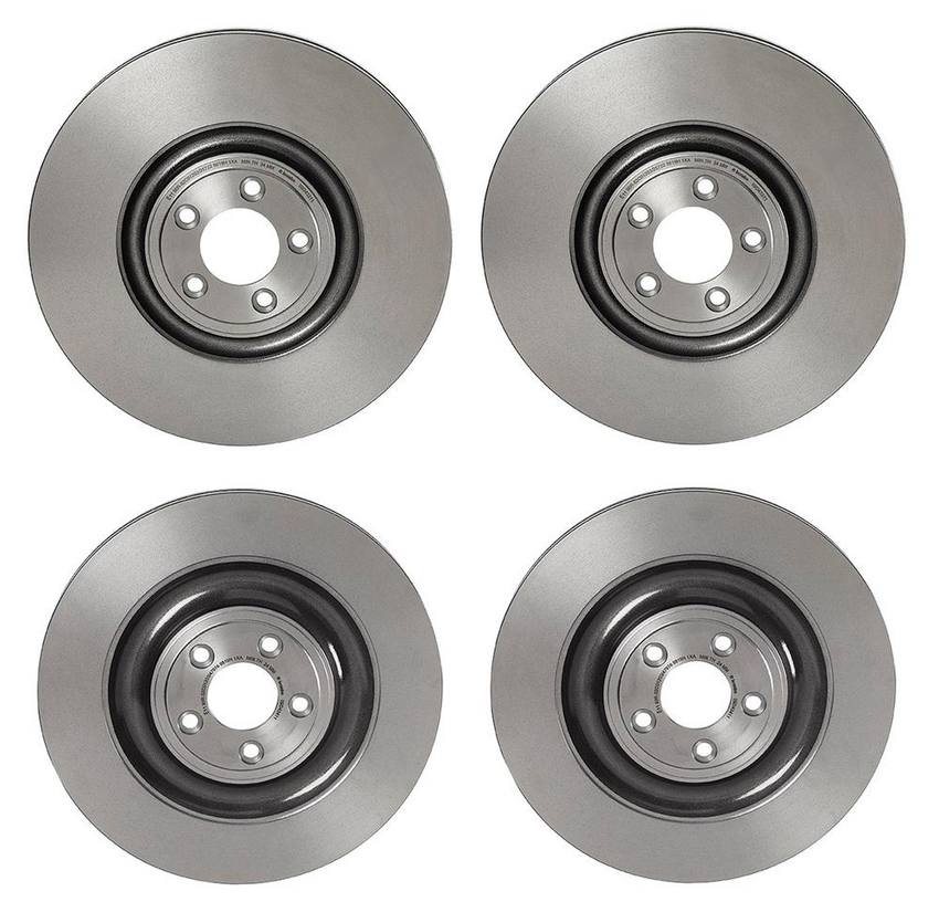 Jaguar Disc Brake Rotor Kit Front and Rear (380mm/376mm) T2R5942 Brembo 4165072KIT Brembo